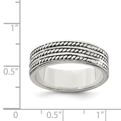 Sterlingsilber Antikisiert Ring (size 11 Nur)