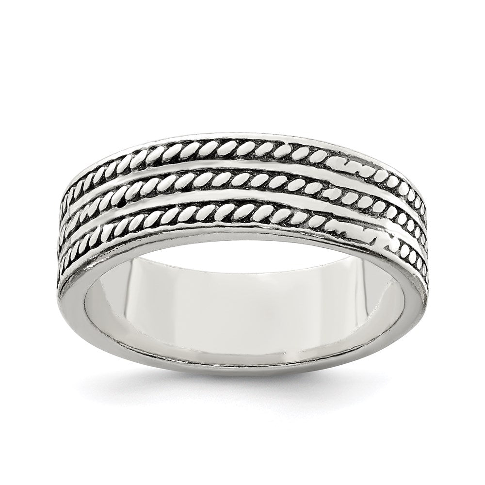 Sterlingsilber Antikisiert Ring (size 11 Nur)