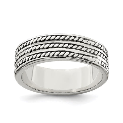 Sterlingsilber Antikisiert Ring (size 11 Nur)