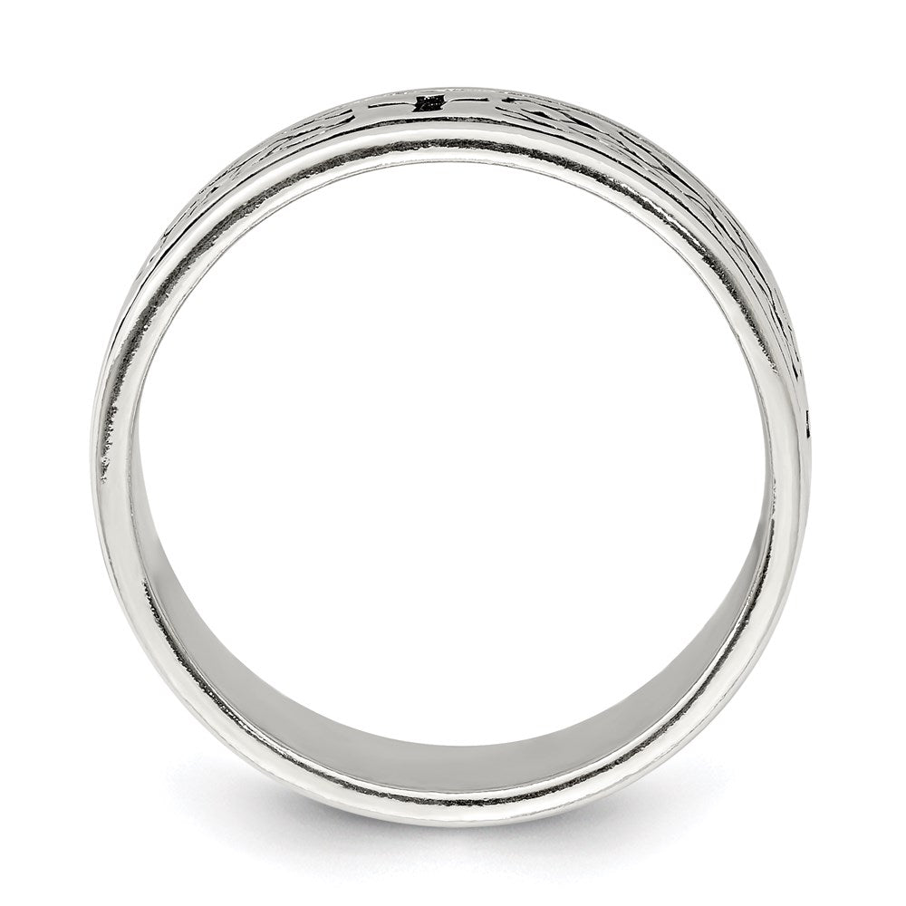Sterlingsilber Kreuz & Weave Design Ring