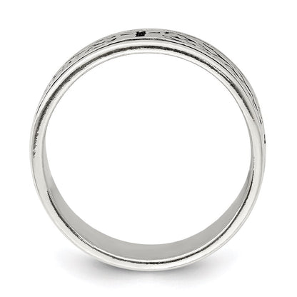 Sterlingsilber Kreuz & Weave Design Ring