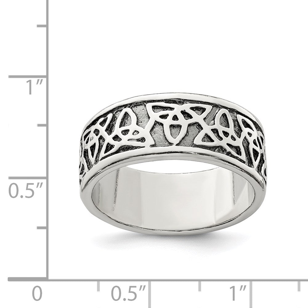 Sterlingsilber Antikisiert Keltisch Knoten Ring