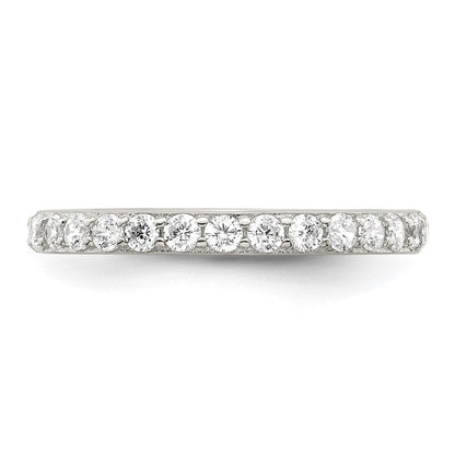 Sterlingsilber Rhodiniert Zirkonia Ring