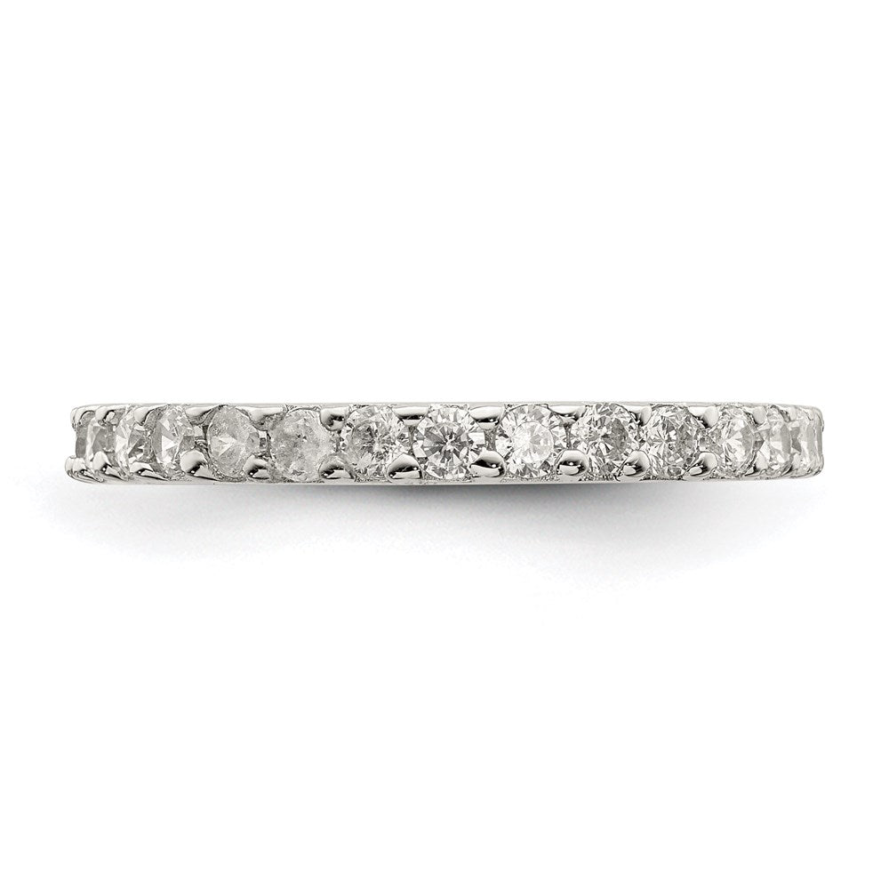 Sterlingsilber Rhodiniert Zirkonia Ring