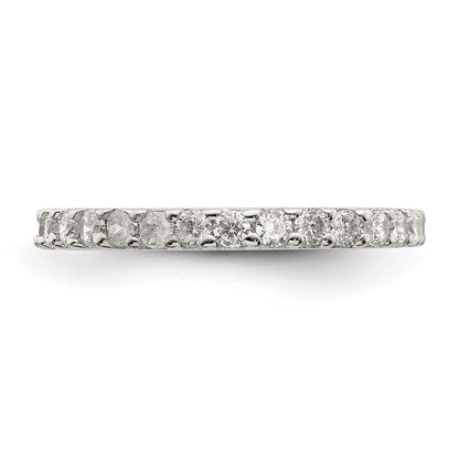 Sterlingsilber Rhodiniert Zirkonia Ring