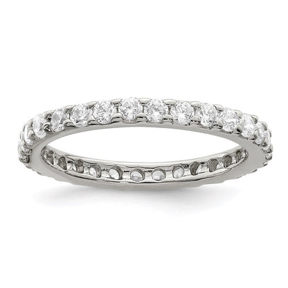 Sterlingsilber Rhodiniert Zirkonia Ring