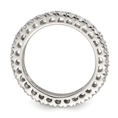 Sterlingsilber Rhodiniert Zirkonia Jahrestag Ring