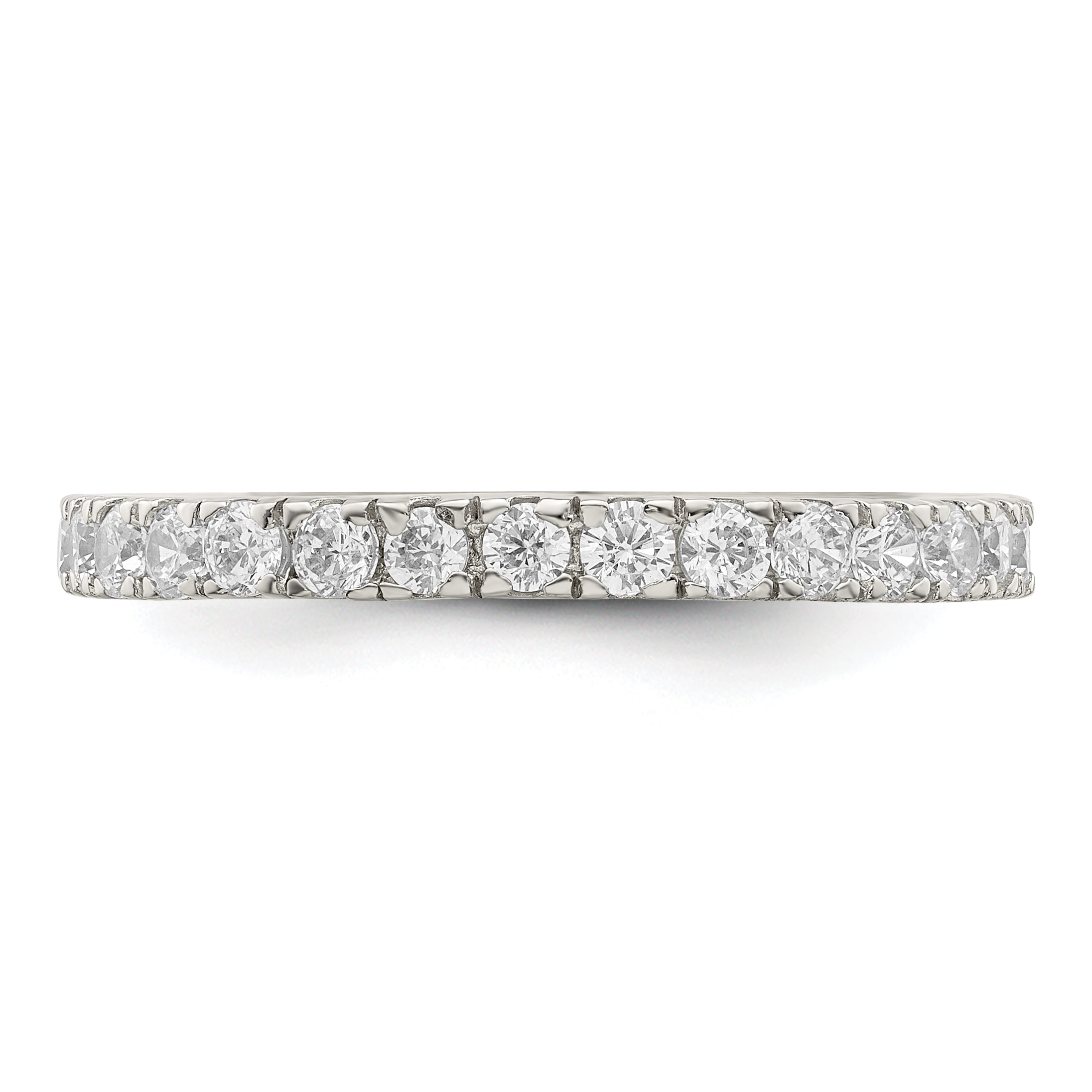 Sterlingsilber Rhodiniert Zirkonia Jahrestag Ring