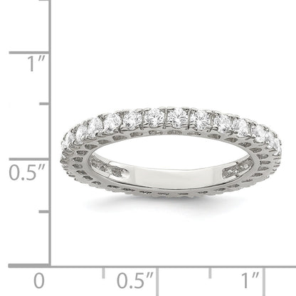 Sterlingsilber Rhodiniert Zirkonia Jahrestag Ring