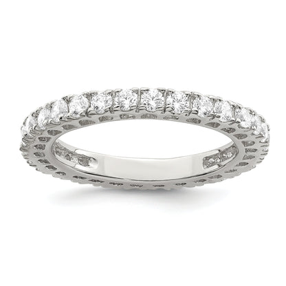 Sterlingsilber Rhodiniert Zirkonia Jahrestag Ring