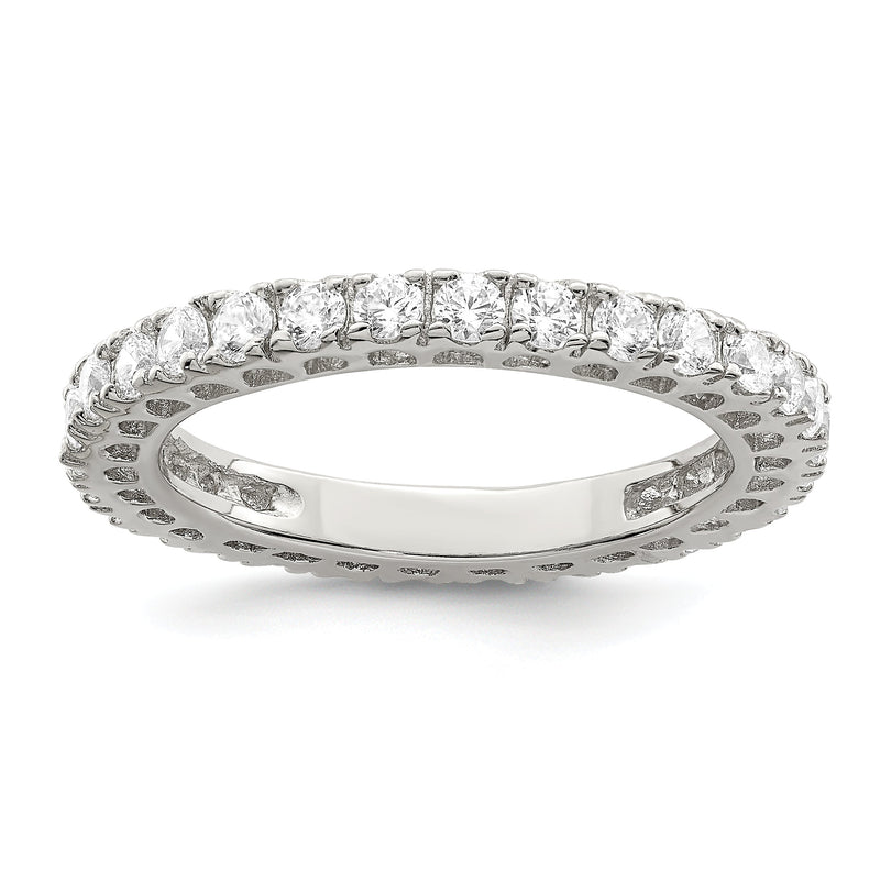Sterlingsilber Rhodiniert Zirkonia Jahrestag Ring
