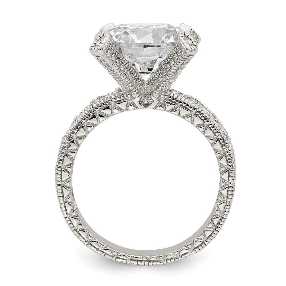 Sterlingsilber Zirkonia Ring (size 6 Nur)