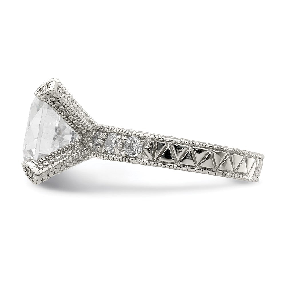 Sterlingsilber Zirkonia Ring (size 6 Nur)