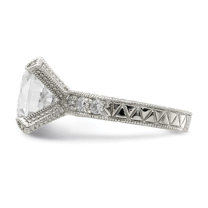 Sterlingsilber Zirkonia Ring (size 6 Nur)