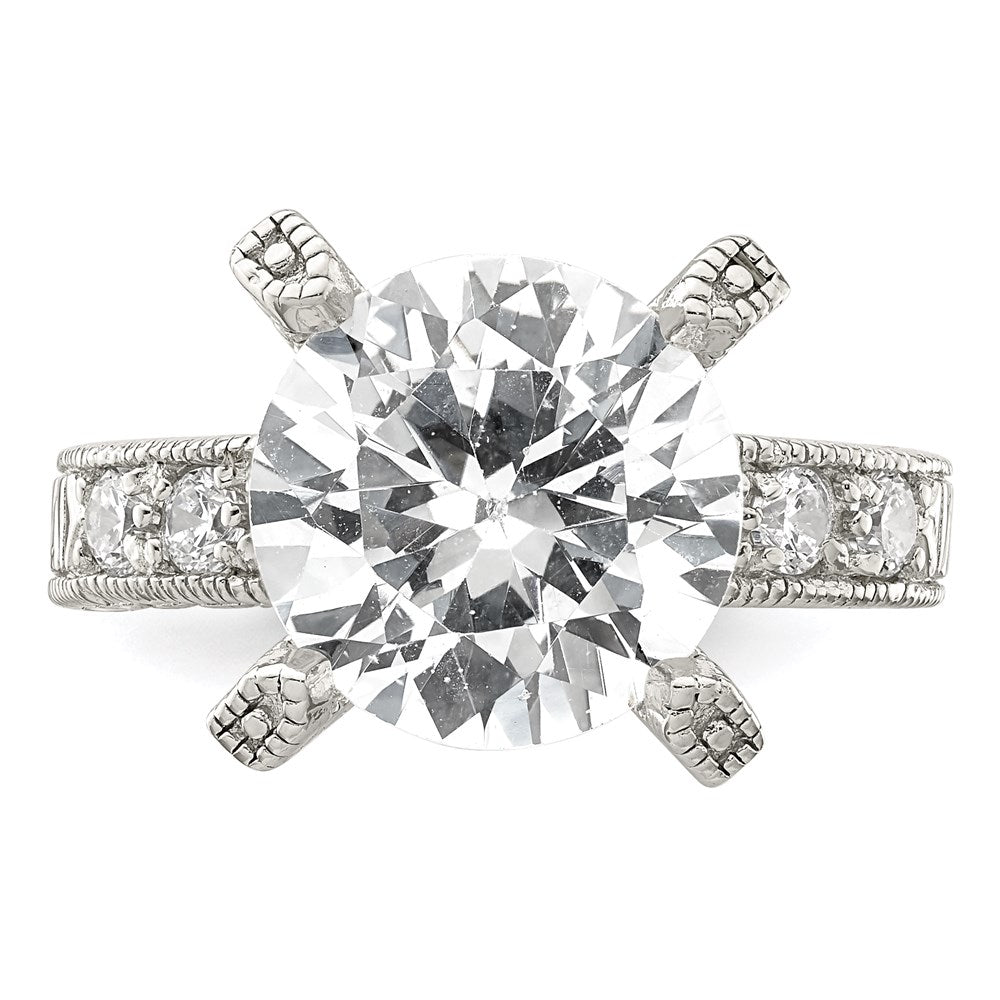 Sterlingsilber Zirkonia Ring (size 6 Nur)
