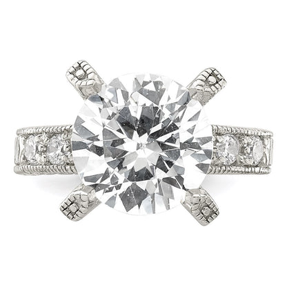 Sterlingsilber Zirkonia Ring (size 6 Nur)