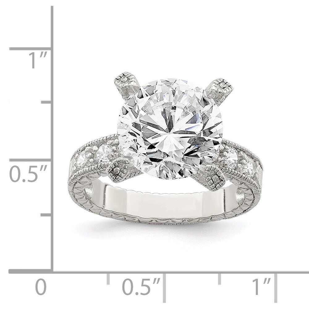 Sterlingsilber Zirkonia Ring (size 6 Nur)