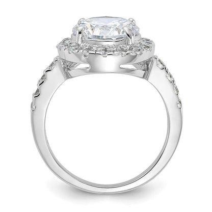 Sterlingsilber Rhodiniert Zirkonia Ring