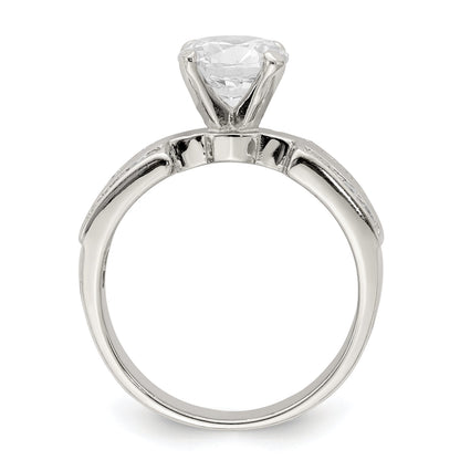 Sterlingsilber Rhodiniert Zirkonia Ring