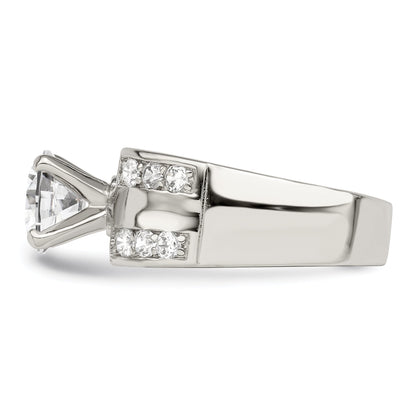 Sterlingsilber Rhodiniert Zirkonia Ring