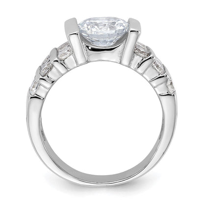 Sterlingsilber Rhodiniert Zirkonia Ring