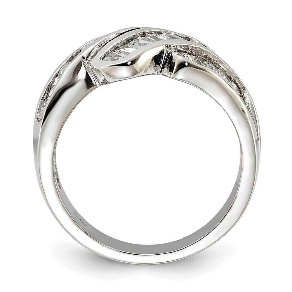 Sterlingsilber Poliert Fantasie Zirkonia Ring (size 6 Nur)