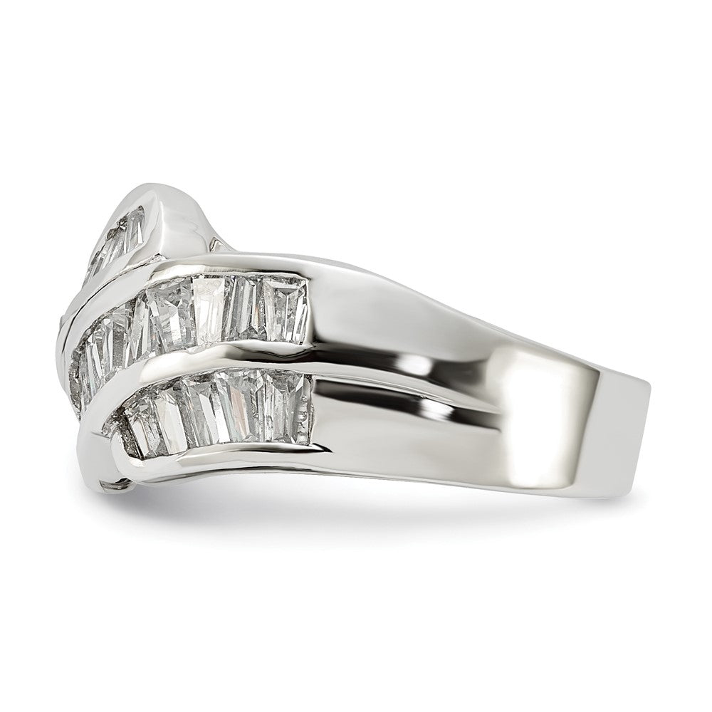 Sterlingsilber Poliert Fantasie Zirkonia Ring (size 6 Nur)