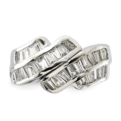 Sterlingsilber Poliert Fantasie Zirkonia Ring (size 6 Nur)