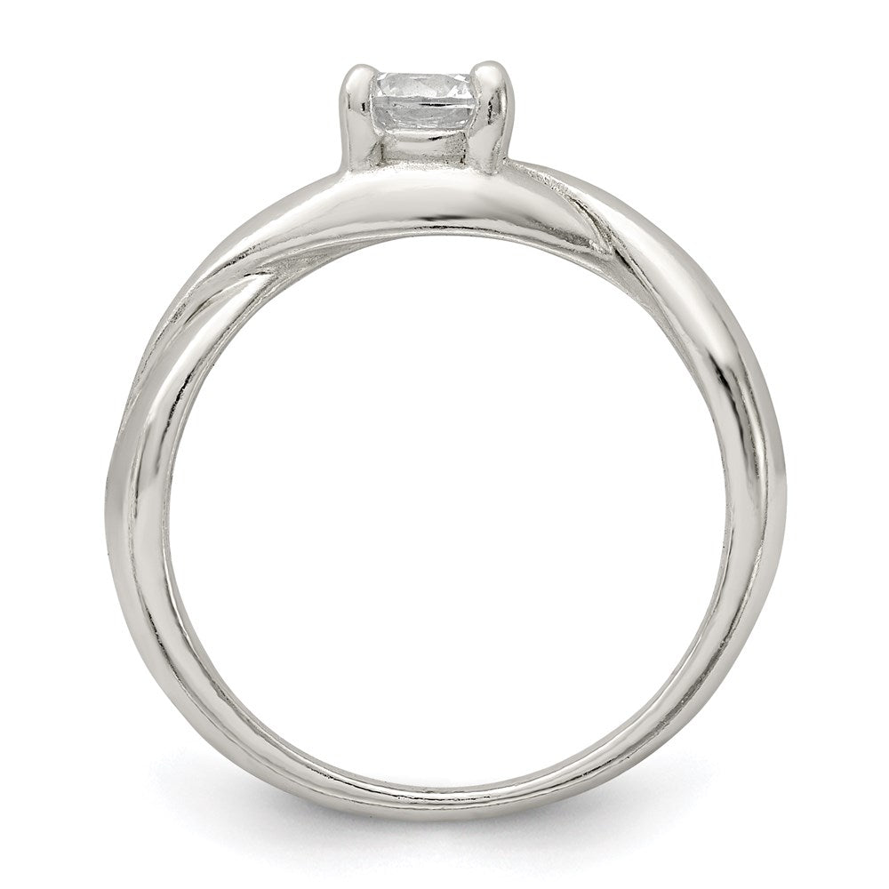 Sterlingsilber Zirkonia Ring (size 7 Nur)