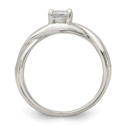 Sterlingsilber Zirkonia Ring (size 7 Nur)
