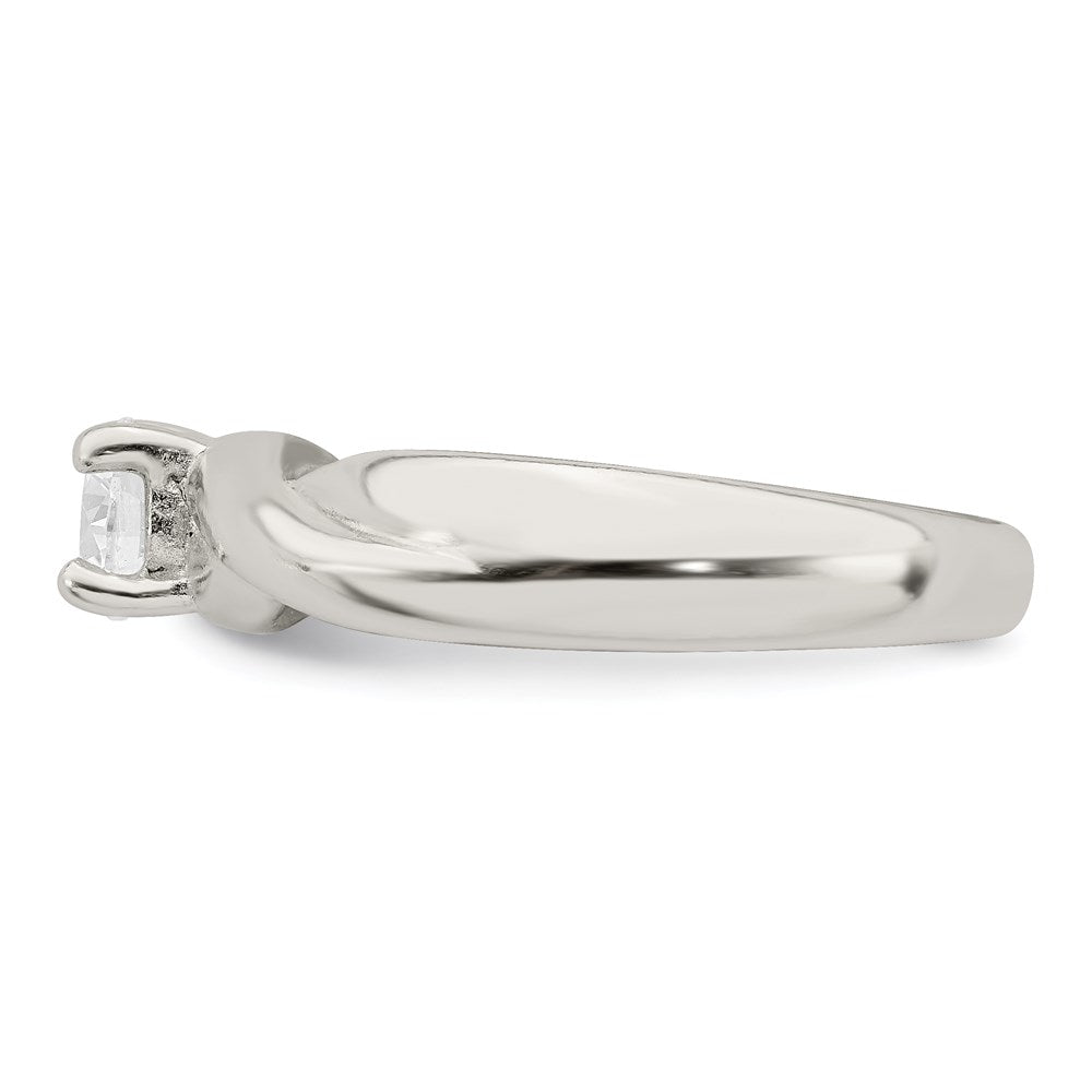 Sterlingsilber Zirkonia Ring (size 7 Nur)