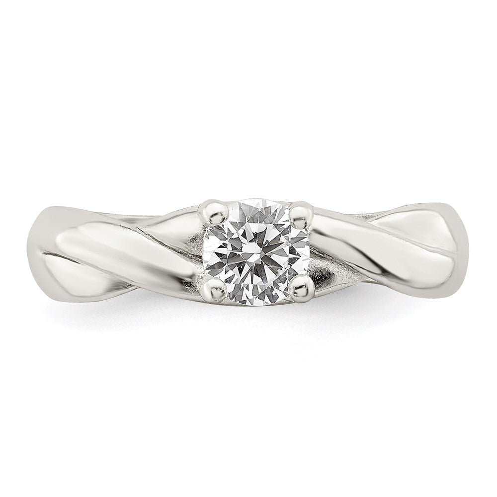 Sterlingsilber Zirkonia Ring (size 7 Nur)