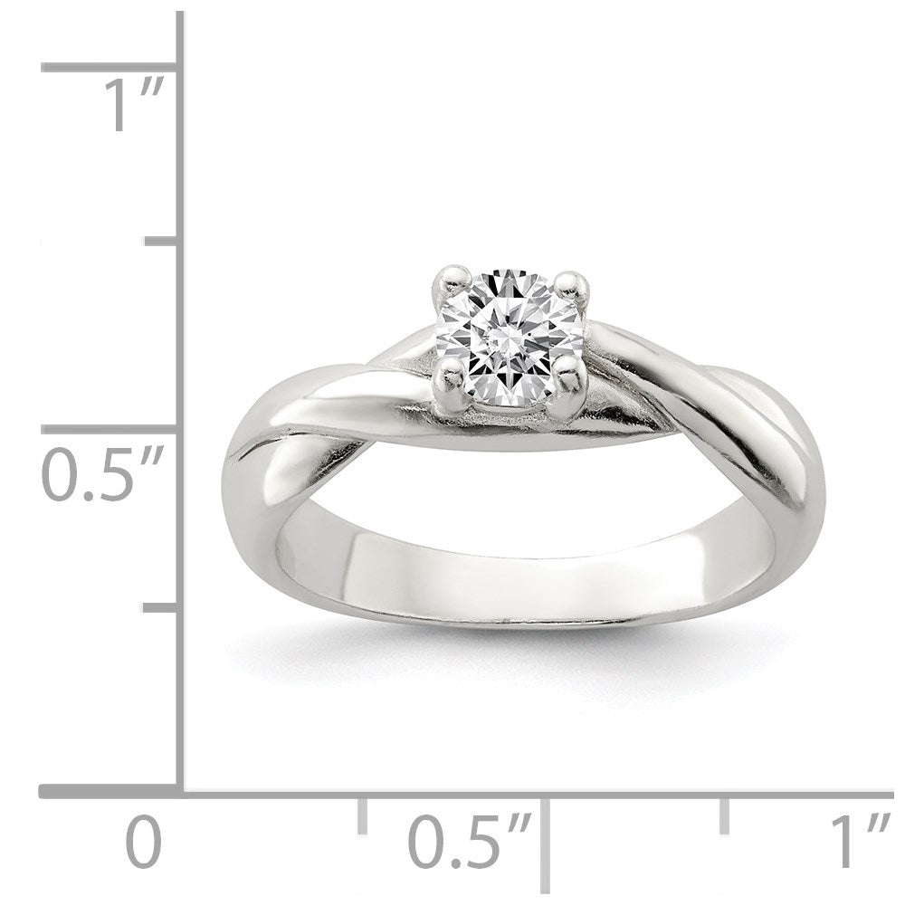 Sterlingsilber Zirkonia Ring (size 7 Nur)