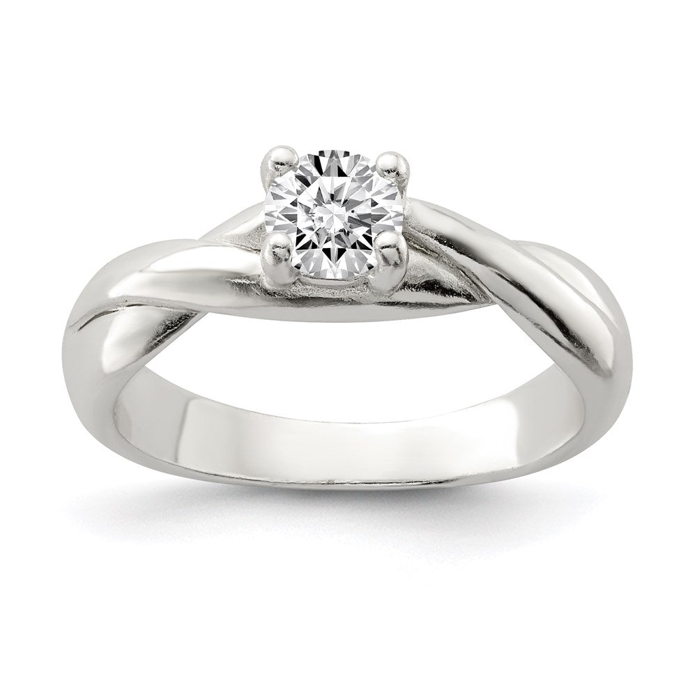 Sterlingsilber Zirkonia Ring (size 7 Nur)
