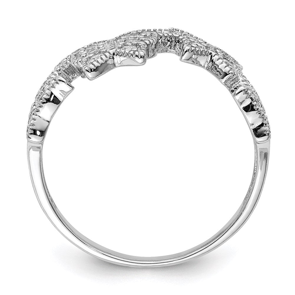 Sterlingsilber Rhodiniert Schmetterling Zirkonia Ring