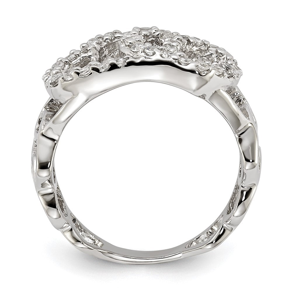 Sterlingsilber Poliert Zirkonia Herz Ring