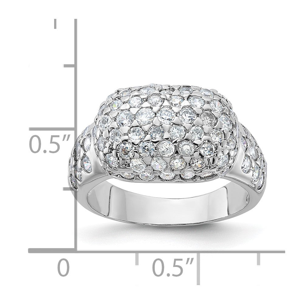 Sterlingsilber Zirkonia Pavé‚äö Ring (size 7 Nur)
