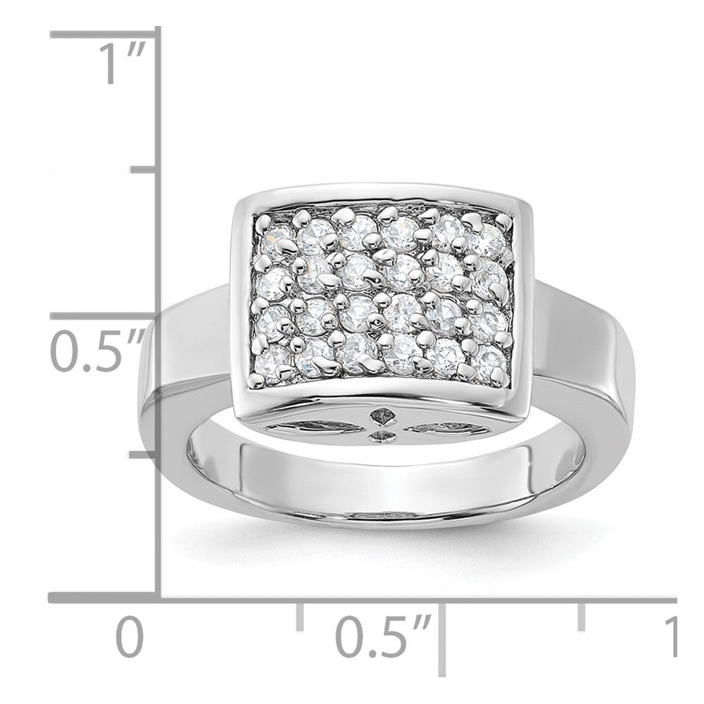 Sterlingsilber Zirkonia Cluster Ring (size 8 Nur)