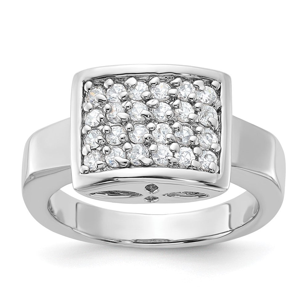 Sterlingsilber Zirkonia Cluster Ring (size 8 Nur)