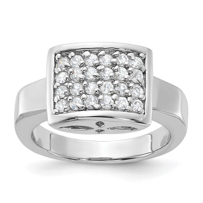 Sterlingsilber Zirkonia Cluster Ring (size 8 Nur)