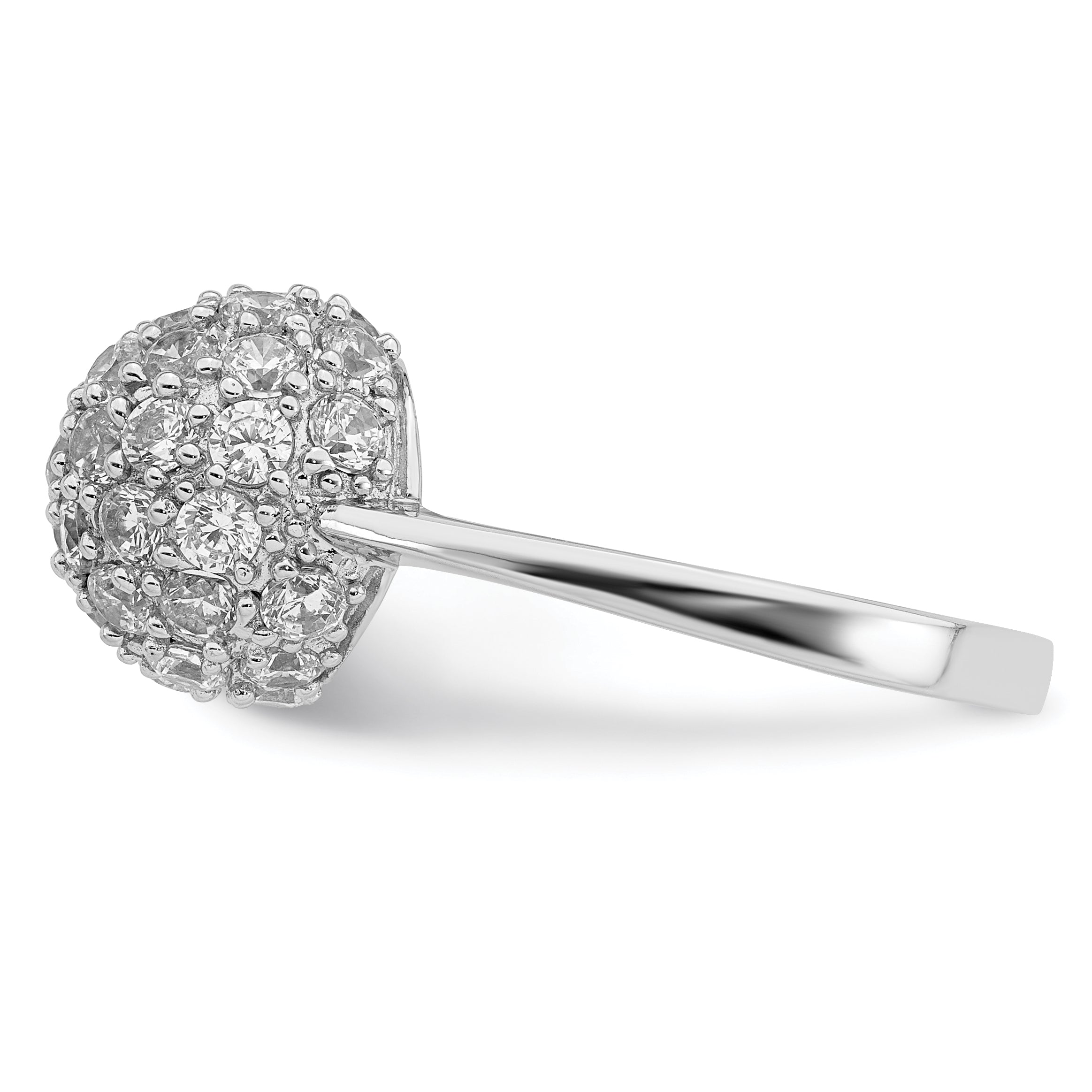 Sterlingsilber Rhodiniert Zirkonia Ring