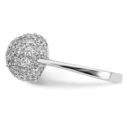 Sterlingsilber Rhodiniert Zirkonia Ring