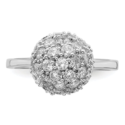 Sterlingsilber Rhodiniert Zirkonia Ring