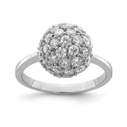 Sterlingsilber Rhodiniert Zirkonia Ring