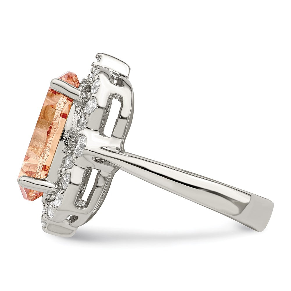 Sterlingsilber Champagne & Klar Farbe Zirkonia Ring