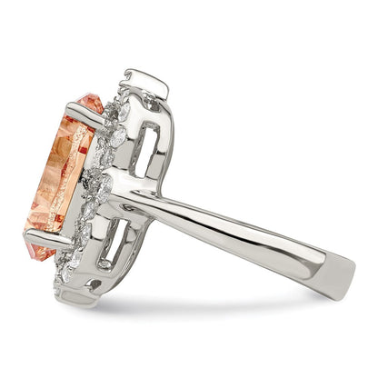 Sterlingsilber Champagne & Klar Farbe Zirkonia Ring