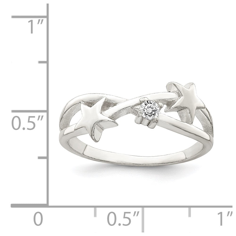 Sterlingsilber Zirkonia Stern Ring