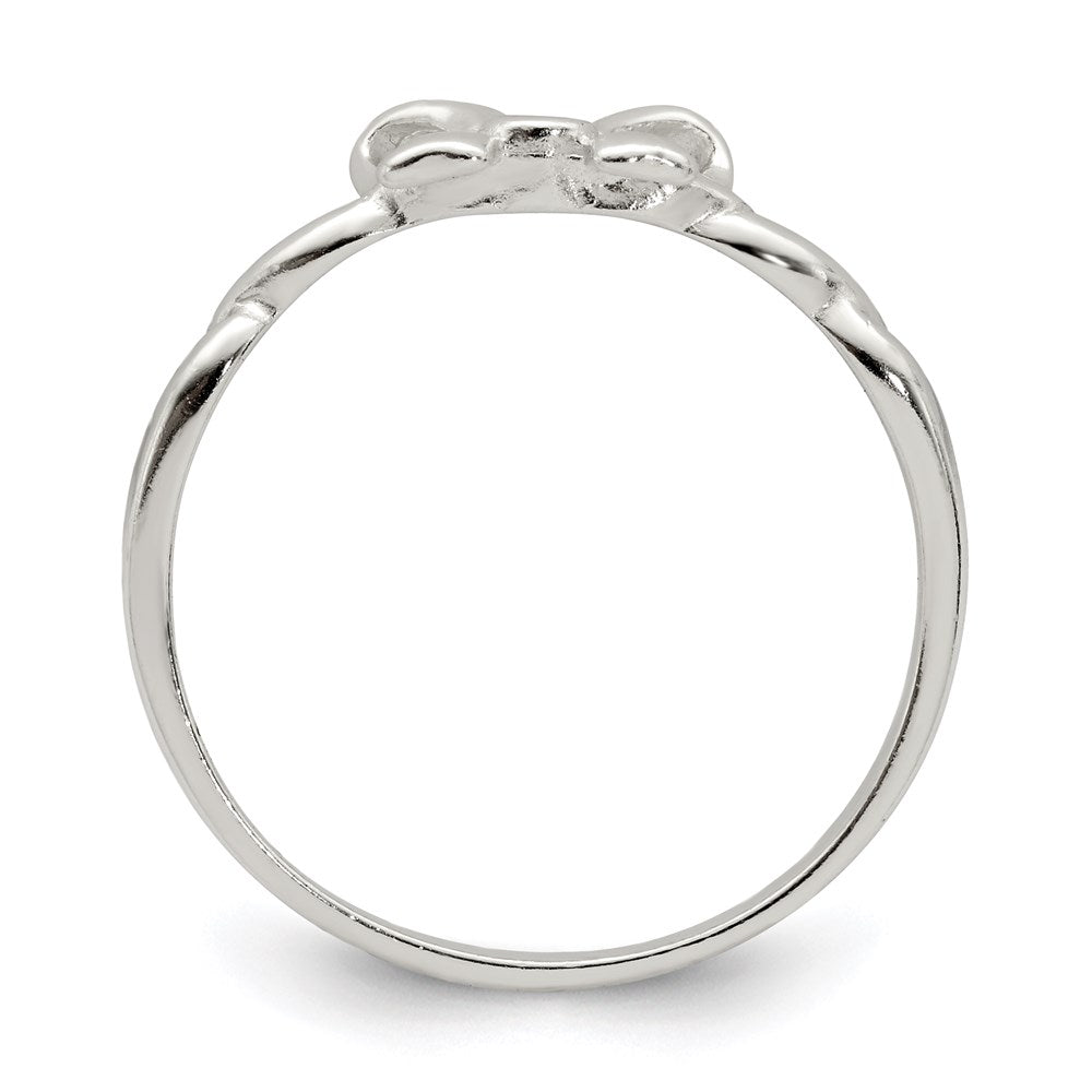 Sterlingsilber Zirkonia Schleife Ring (size 8 Nur)