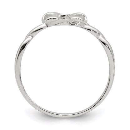 Sterlingsilber Zirkonia Schleife Ring (size 8 Nur)