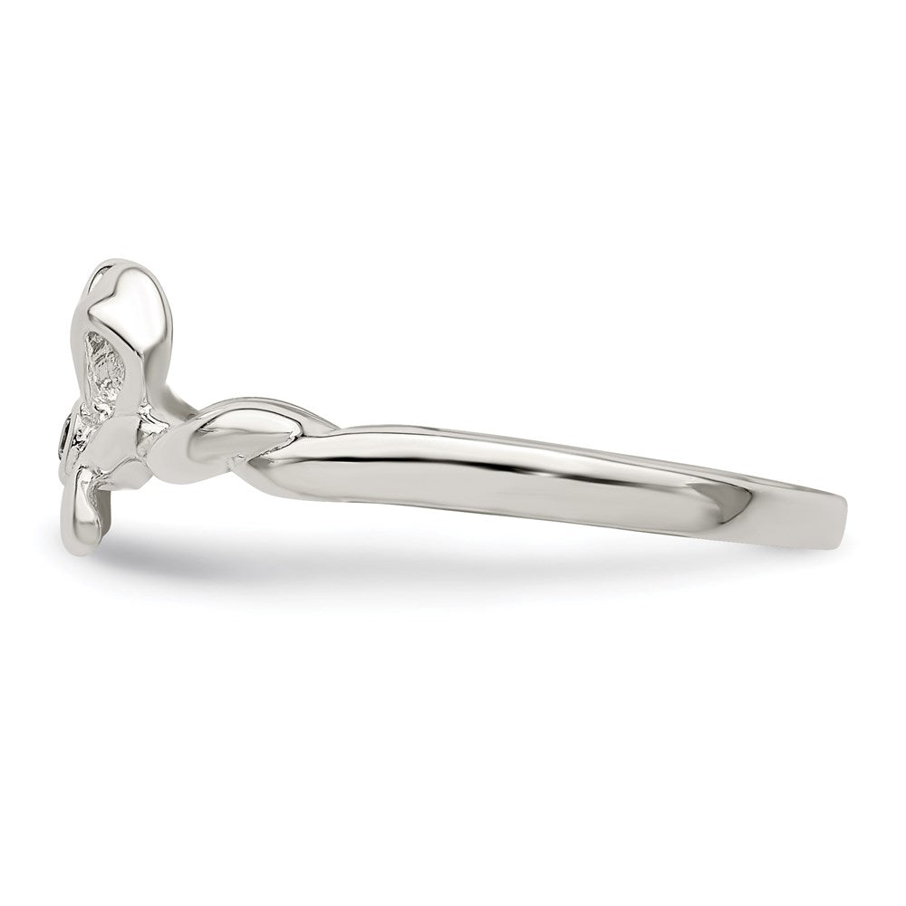 Sterlingsilber Zirkonia Schleife Ring (size 8 Nur)